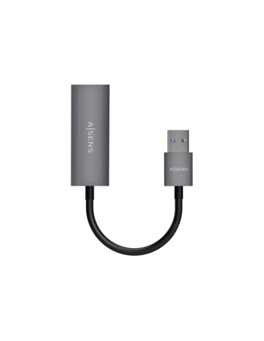 AISENS Conversor USB 3.0 A Ethernet Gigabit 10/100/1000 Mbps, Gris, 15cm