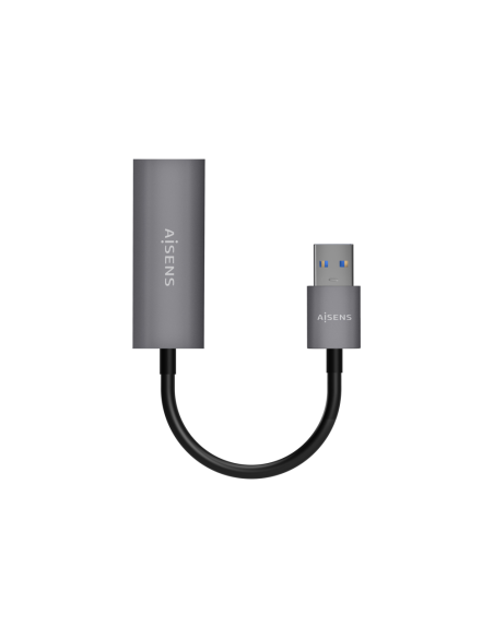 AISENS Conversor USB 3.0 A Ethernet Gigabit 10/100/1000 Mbps, Gris, 15cm