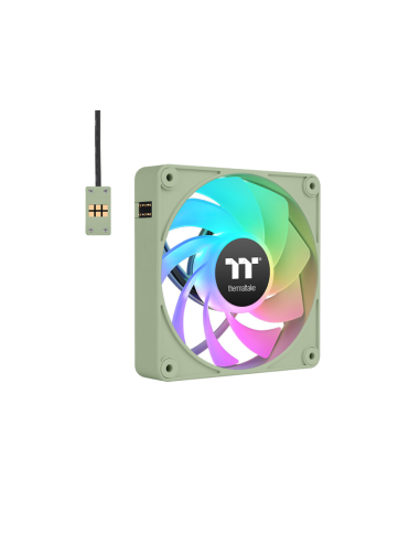 Thermaltake CL-F198-PL12MG-A sistema de refrigeración para ordenador Carcasa del ordenador Ventilador 12 cm Verde 3 pieza(s)