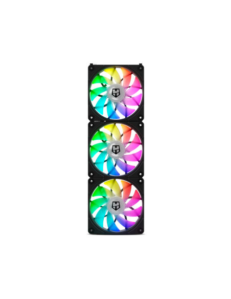 NOX Hummer EASY LINK Carcasa del ordenador Refrigerador de aire 12 cm Negro 3 pieza(s)