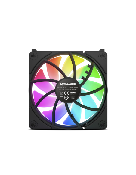 NOX Hummer NXHUMMERELINKBK sistema de refrigeración para ordenador Carcasa del ordenador Ventilador 12 cm Negro 1 pieza(s)