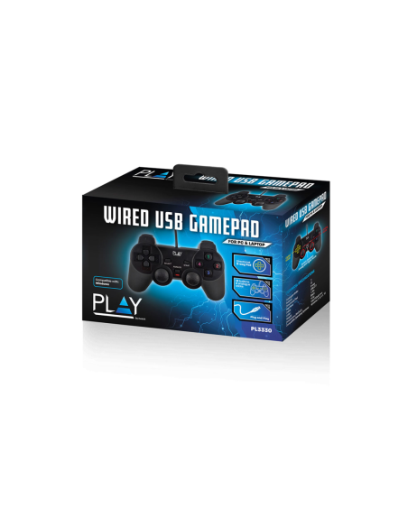 Ewent Play Negro USB 2.0 Gamepad Analógico/Digital PC