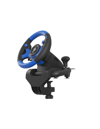 GENESIS Seaborg 350 Negro, Azul USB Volante + Pedales Nintendo Switch, PC, PlayStation 4, Playstation 3, Xbox 360, Xbox One, Xbo