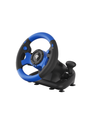 GENESIS Seaborg 350 Negro, Azul USB Volante + Pedales Nintendo Switch, PC, PlayStation 4, Playstation 3, Xbox 360, Xbox One, Xbo