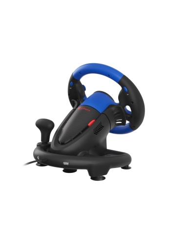 GENESIS Seaborg 350 Negro, Azul USB Volante + Pedales Nintendo Switch, PC, PlayStation 4, Playstation 3, Xbox 360, Xbox One, Xbo