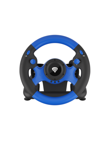 GENESIS Seaborg 350 Negro, Azul USB Volante + Pedales Nintendo Switch, PC, PlayStation 4, Playstation 3, Xbox 360, Xbox One, Xbo