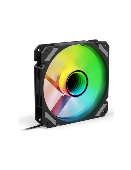 Sharkoon SHARK Mirror RGB PWM REVERSE Carcasa del ordenador Ventilador 12 cm Negro 1 pieza(s)