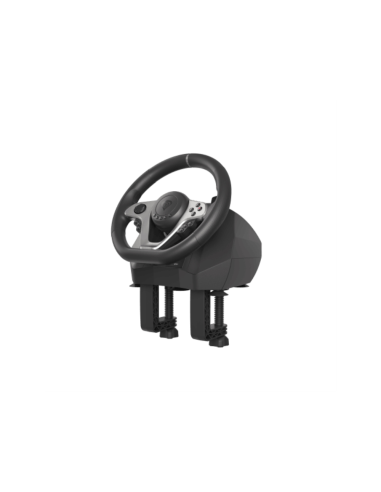 GENESIS Seaborg 400 Negro, Plata USB Volante + Pedales Nintendo Switch, PC, PlayStation 4, Playstation 3, Xbox 360, Xbox One, Xb