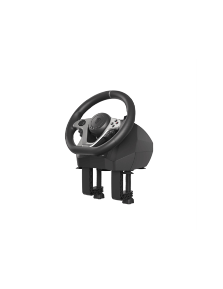 GENESIS Seaborg 400 Negro, Plata USB Volante + Pedales Nintendo Switch, PC, PlayStation 4, Playstation 3, Xbox 360, Xbox One, Xb