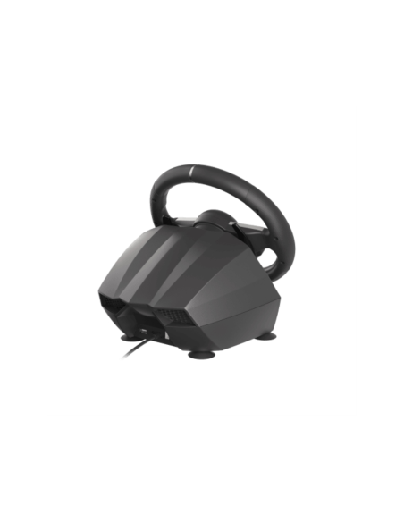 GENESIS Seaborg 400 Negro, Plata USB Volante + Pedales Nintendo Switch, PC, PlayStation 4, Playstation 3, Xbox 360, Xbox One, Xb