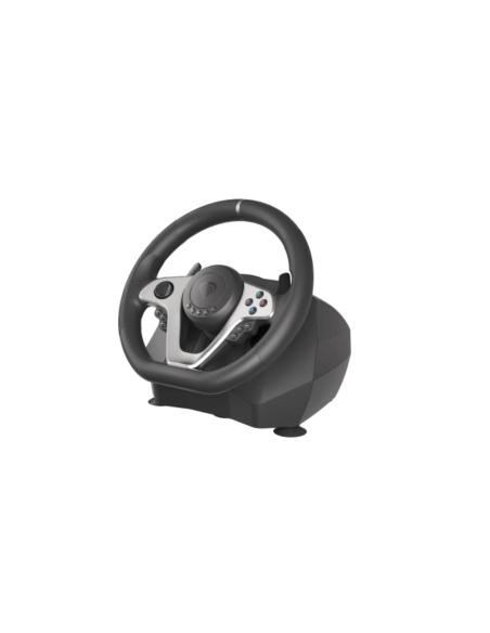 GENESIS Seaborg 400 Negro, Plata USB Volante + Pedales Nintendo Switch, PC, PlayStation 4, Playstation 3, Xbox 360, Xbox One, Xb