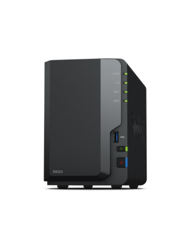 Synology DiskStation DS223 servidor de almacenamiento NAS Escritorio Realtek RTD1619B 2 GB DDR4 0 TB