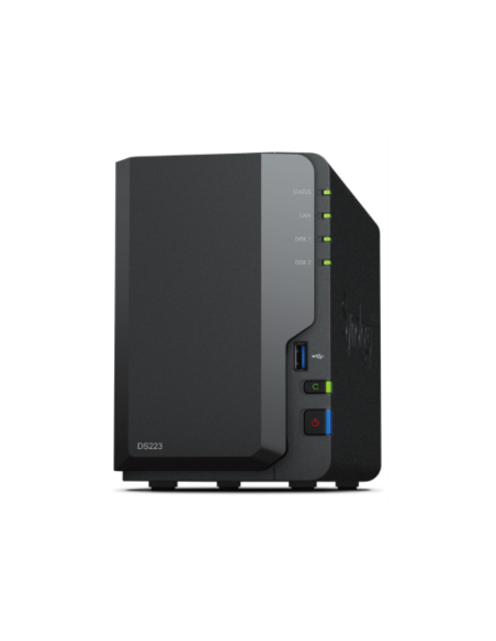 Synology DiskStation DS223 servidor de almacenamiento NAS Escritorio Realtek RTD1619B 2 GB DDR4 0 TB