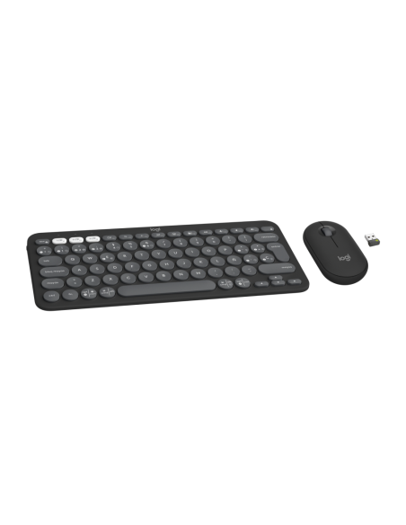 Logitech 920-012227 teclado Ratón incluido Universal RF Wireless + Bluetooth QWERTY Español Grafito