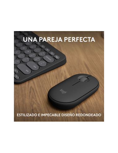 Logitech 920-012227 teclado Ratón incluido Universal RF Wireless + Bluetooth QWERTY Español Grafito