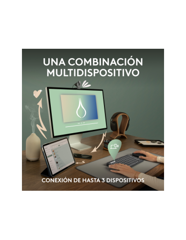 Logitech 920-012227 teclado Ratón incluido Universal RF Wireless + Bluetooth QWERTY Español Grafito