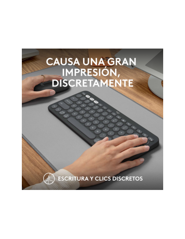 Logitech 920-012227 teclado Ratón incluido Universal RF Wireless + Bluetooth QWERTY Español Grafito
