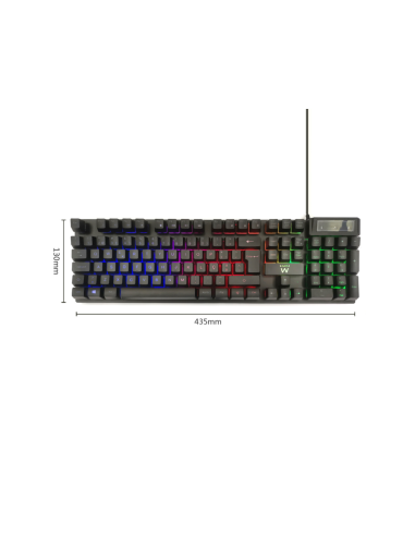 Ewent PL3319 teclado Juego USB QWERTY Portugués Negro