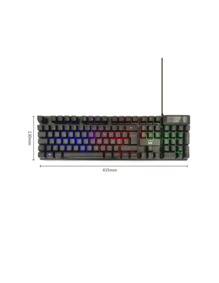Ewent PL3319 teclado Juego USB QWERTY Portugués Negro