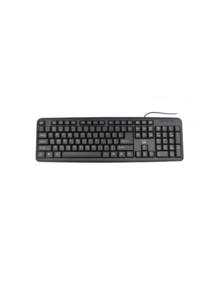 Ewent EW3112 teclado Oficina USB + PS/2 QWERTY Portugués Negro