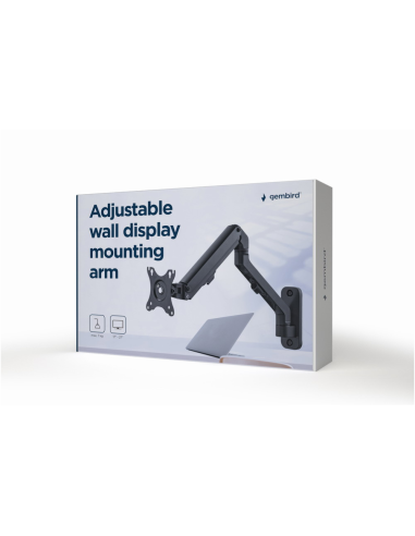 Gembird MA-WA1-02 soporte para monitor 68,6 cm (27") Pared Negro