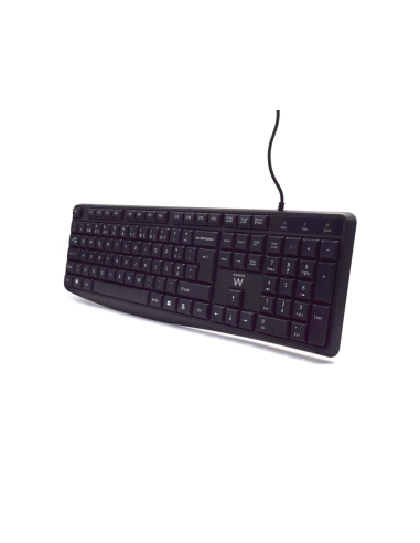 Ewent EW3002 teclado Oficina USB QWERTY Portugués Negro