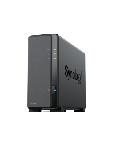 Synology DiskStation DS124 servidor de almacenamiento NAS Escritorio Realtek RTD1619B 1 GB DDR4 0 TB DiskStation Manager Negro