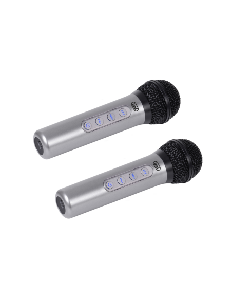 Trevi EM 415 R Negro, Plata Micrófono para karaoke