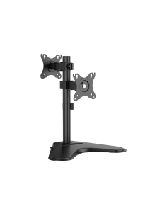 AISENS Soporte de Mesa Eco Inclinable y Rotable para 2 Monitores/POS 8kg de 17"-32", Negro