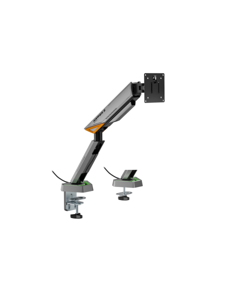 AISENS DT49TSRRGB-347 soporte para monitor 124,5 cm (49") Escritorio Negro, Gris