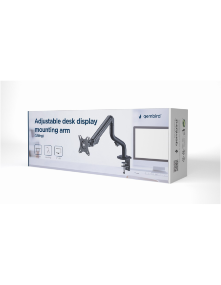 Gembird MA-DA1-02 soporte para monitor 81,3 cm (32") Escritorio Negro