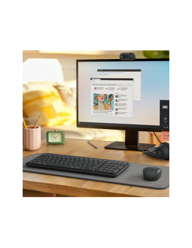 Logitech MK250 Compact Bluetooth Wireless Combo teclado Ratón incluido Universal RF Wireless + Bluetooth QWERTY Español Grafito
