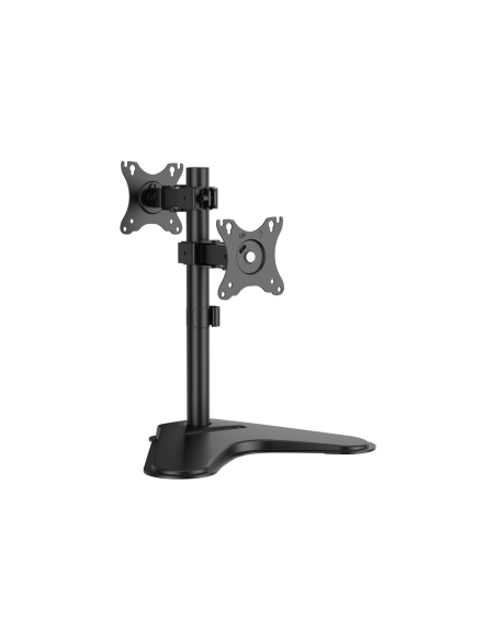 AISENS Soporte de Mesa Eco Inclinable y Rotable para 2 Monitores/POS 8kg de 17"-32", Negro
