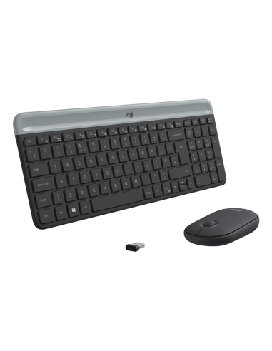 Logitech 920-009198 teclado Ratón incluido Universal RF inalámbrico QWERTY Español Grafito