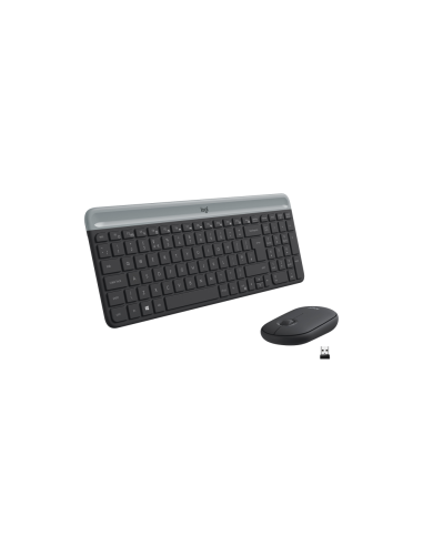 Logitech 920-009198 teclado Ratón incluido Universal RF inalámbrico QWERTY Español Grafito
