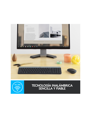 Logitech 920-009198 teclado Ratón incluido Universal RF inalámbrico QWERTY Español Grafito