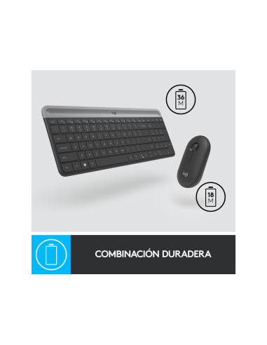 Logitech 920-009198 teclado Ratón incluido Universal RF inalámbrico QWERTY Español Grafito