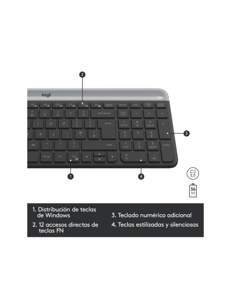Logitech 920-009198 teclado Ratón incluido Universal RF inalámbrico QWERTY Español Grafito