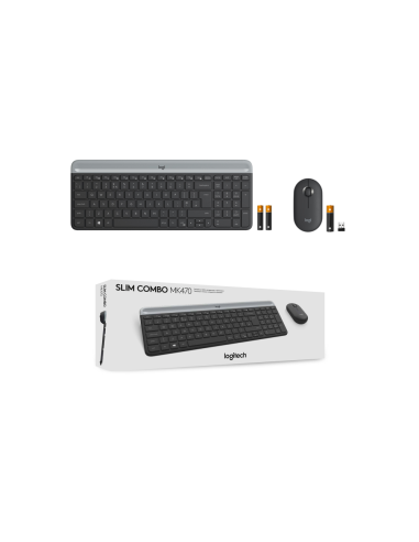 Logitech 920-009198 teclado Ratón incluido Universal RF inalámbrico QWERTY Español Grafito