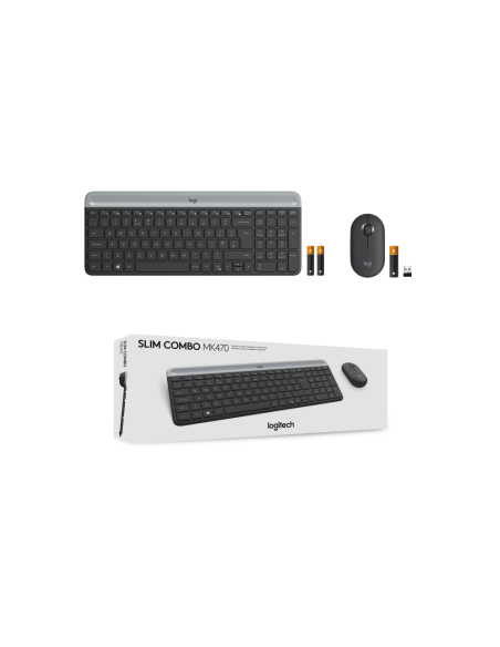 Logitech 920-009198 teclado Ratón incluido Universal RF inalámbrico QWERTY Español Grafito