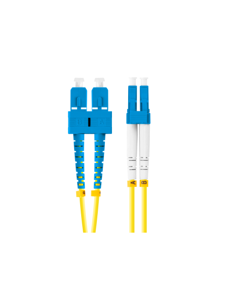 Lanberg FO-SULU-SD11-0050-YE Cable de fibra óptica e InfiniBand 5 m SC LC Amarillo