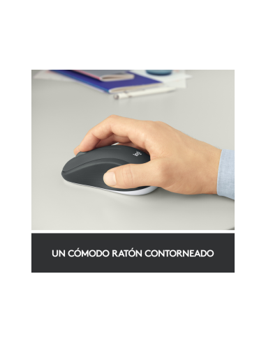Logitech 920-008680 teclado Ratón incluido Universal RF inalámbrico QWERTY Español Negro, Blanco