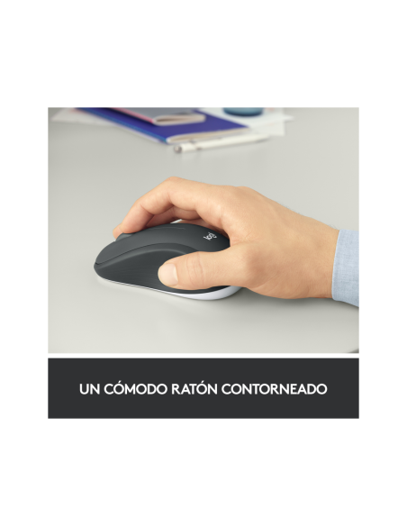 Logitech 920-008680 teclado Ratón incluido Universal RF inalámbrico QWERTY Español Negro, Blanco