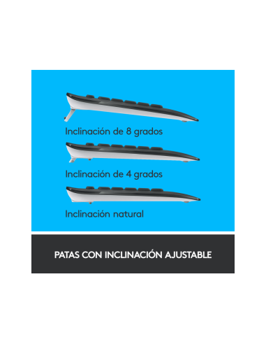 Logitech 920-008680 teclado Ratón incluido Universal RF inalámbrico QWERTY Español Negro, Blanco