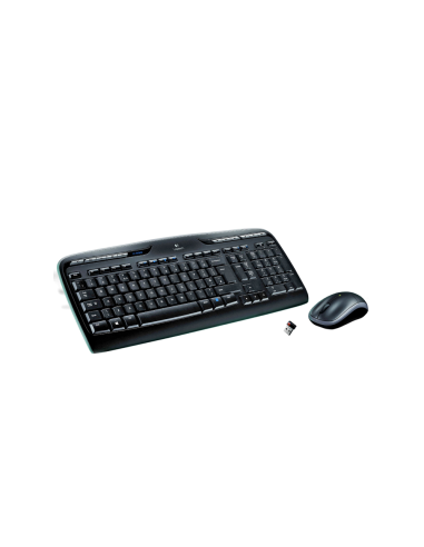 Logitech Wireless Combo MK330 teclado Ratón incluido USB QWERTY Español Negro, Gris