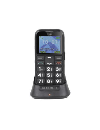 Trevi Sicuro 10 4,5 cm (1.77") Negro Teléfono para personas mayores