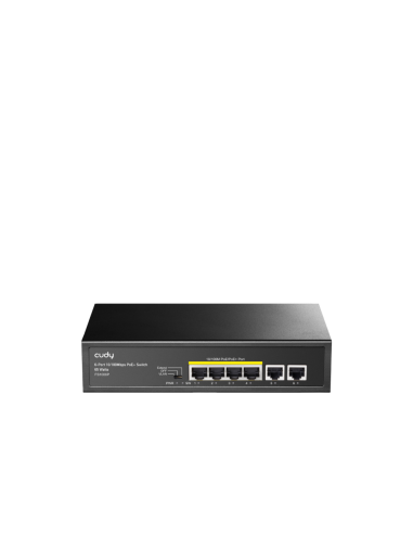 Cudy FS1006P switch Fast Ethernet (10/100) Energía sobre Ethernet (PoE) Negro