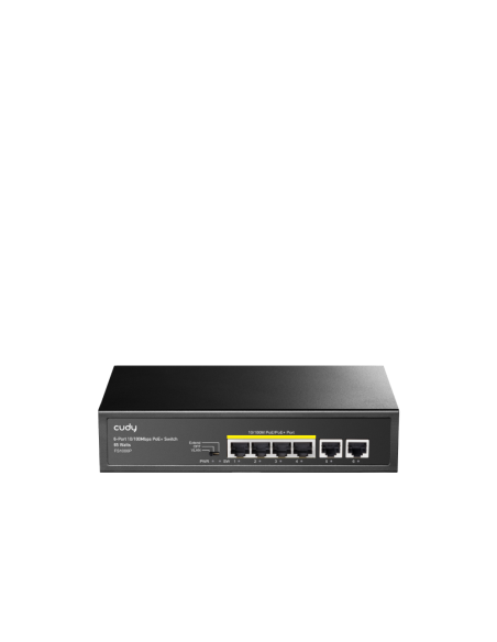 Cudy FS1006P switch Fast Ethernet (10/100) Energía sobre Ethernet (PoE) Negro