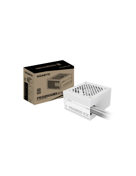 GIGABYTE P650SS ICE Fuente de Alimentación - PCIe 5.0, 80 PLUS Silver, Ventilador de 120 mm, Compatible con ATX 3.0, Enchufe EU