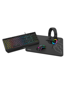 Krom Kenya teclado Ratón incluido Juego USB Negro